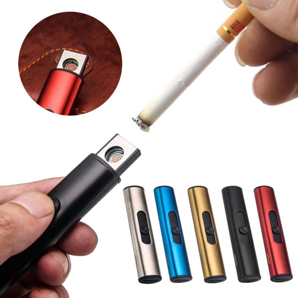 Compact Size USB Rechargeable Smoke Cigar Lighters Cylindrical Shape Windproof Mini Electric Double Side Smoking Lighter 2018 Compact Size USB Rechargeable Smoke Cigar Lighters Cylindrical Shape Windproof Mini Electric Double Side Smoking Lighter