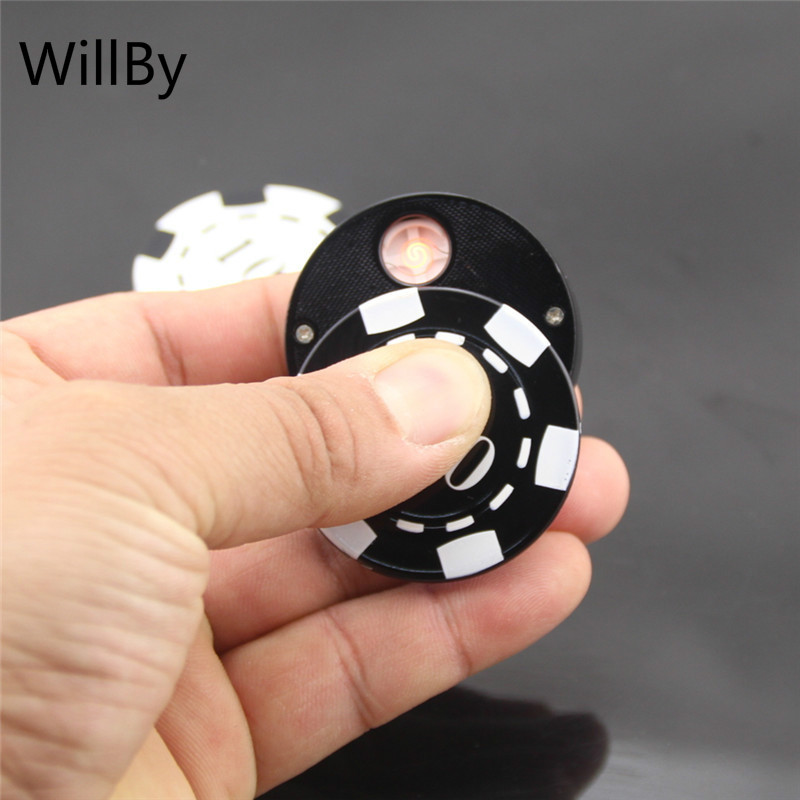 2PCS/LOT Creative Metal Coin USB Rechargeable Electronic Cigar Lighters 2PCS/LOT Creative Metal Coin USB Rechargeable Electronic Cigar Lighters