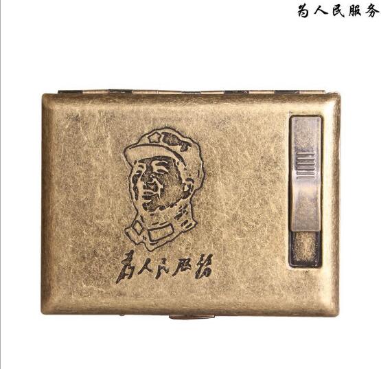 Genuine copper cigarette box 20 cigarettes f USB charging cigarette case lighters men’s Genuine copper cigarette box 20 cigarettes f USB charging cigarette case lighters men's gift