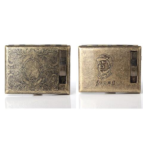 Genuine copper cigarette box 20 cigarettes f USB charging cigarette case lighters men’s Genuine copper cigarette box 20 cigarettes f USB charging cigarette case lighters men's gift