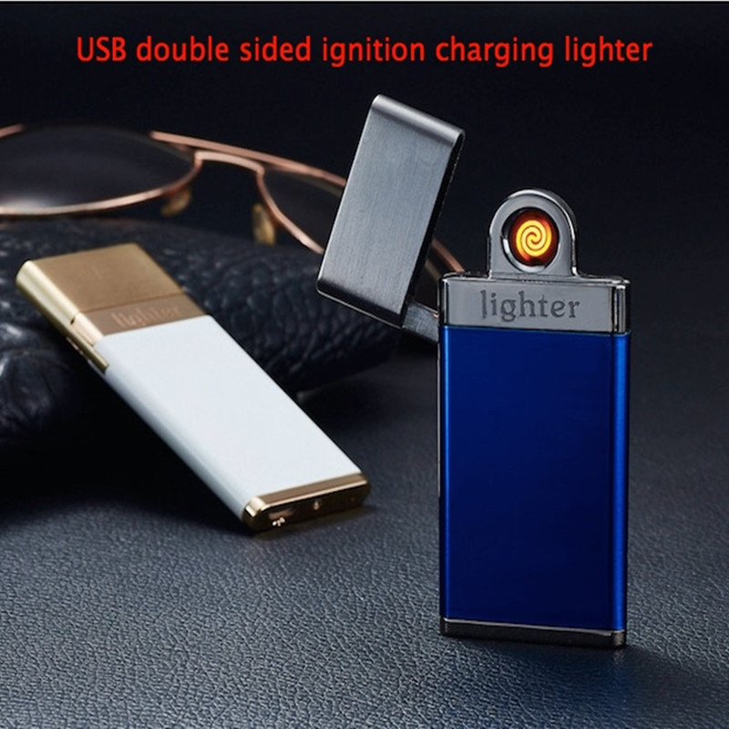10pcs/lot thin 6mm Rechargeable USB arc lighter metal plasma lighters encendedor isqueiro cigarette lighter Electronic 10pcs/lot thin 6mm Rechargeable USB arc lighter metal plasma lighters encendedor isqueiro 2017 cigarette lighter Electronic