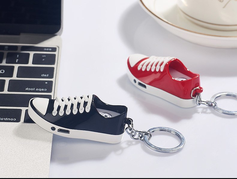 Key Buckle Shoes Shape Metal Windproof USB Charging Cigarette Lighter Key Buckle Shoes Shape Metal Windproof USB Charging Cigarette Lighter