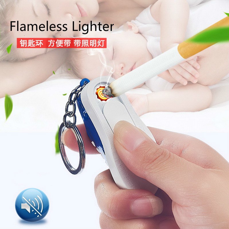 Key Buckle Shoes Shape Metal Windproof USB Charging Cigarette Lighter Key Buckle Shoes Shape Metal Windproof USB Charging Cigarette Lighter