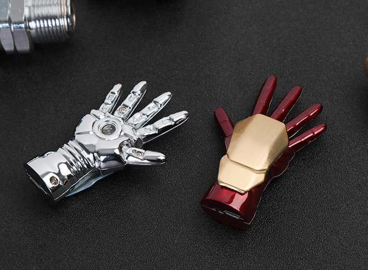 2PCS/LOT Iron Man hand USB charging lighter New Toy Energy hand cigarette lighter 2PCS/LOT Iron Man hand USB charging lighter New Toy Energy hand cigarette lighter