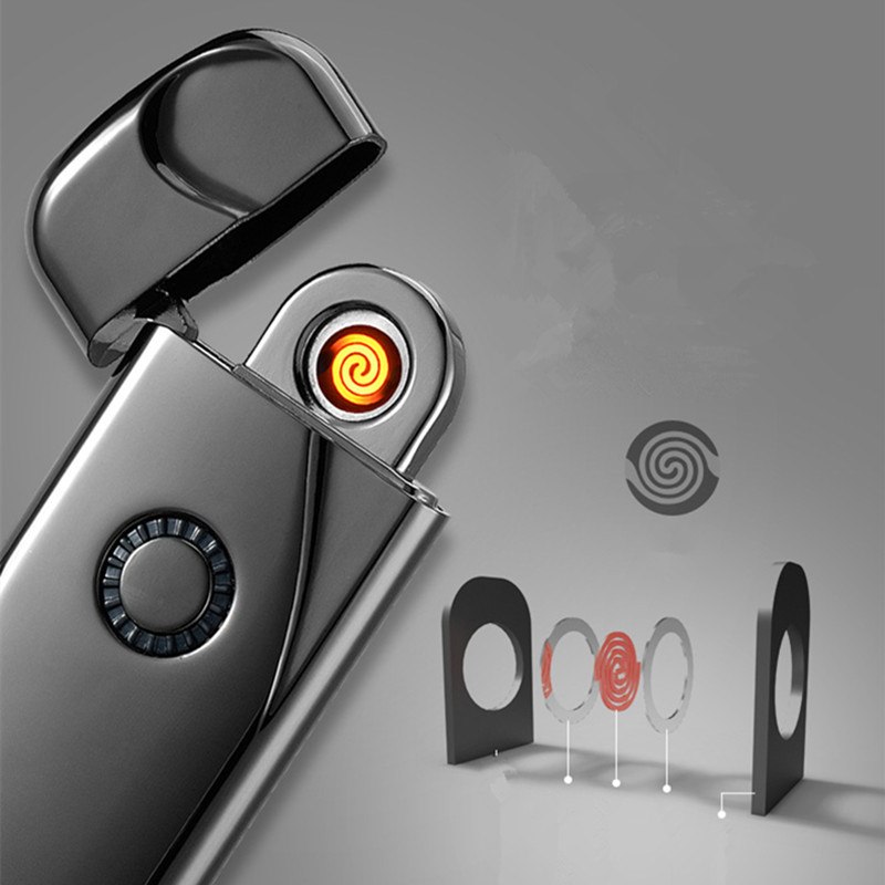 USB Lighter Electronic Cigarette Lighter Slim Metal Pulse Lighter Flameless Electric Arc Black Cigarette Cigar Lighter USB Lighter Electronic Cigarette Lighter Slim Metal Pulse Lighter Flameless Electric Arc Black Cigarette Cigar Lighter Gadgets