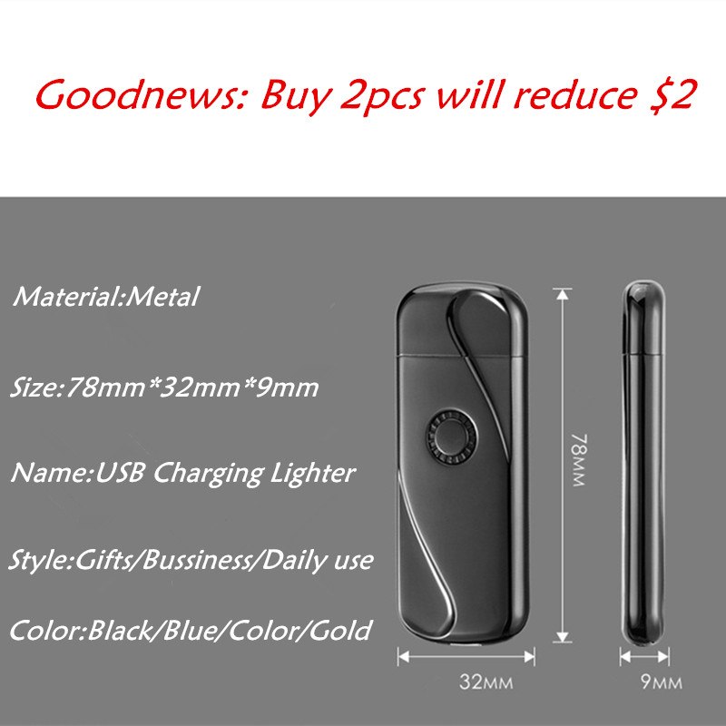 USB Lighter Electronic Cigarette Lighter Slim Metal Pulse Lighter Flameless Electric Arc Black Cigarette Cigar Lighter USB Lighter Electronic Cigarette Lighter Slim Metal Pulse Lighter Flameless Electric Arc Black Cigarette Cigar Lighter Gadgets