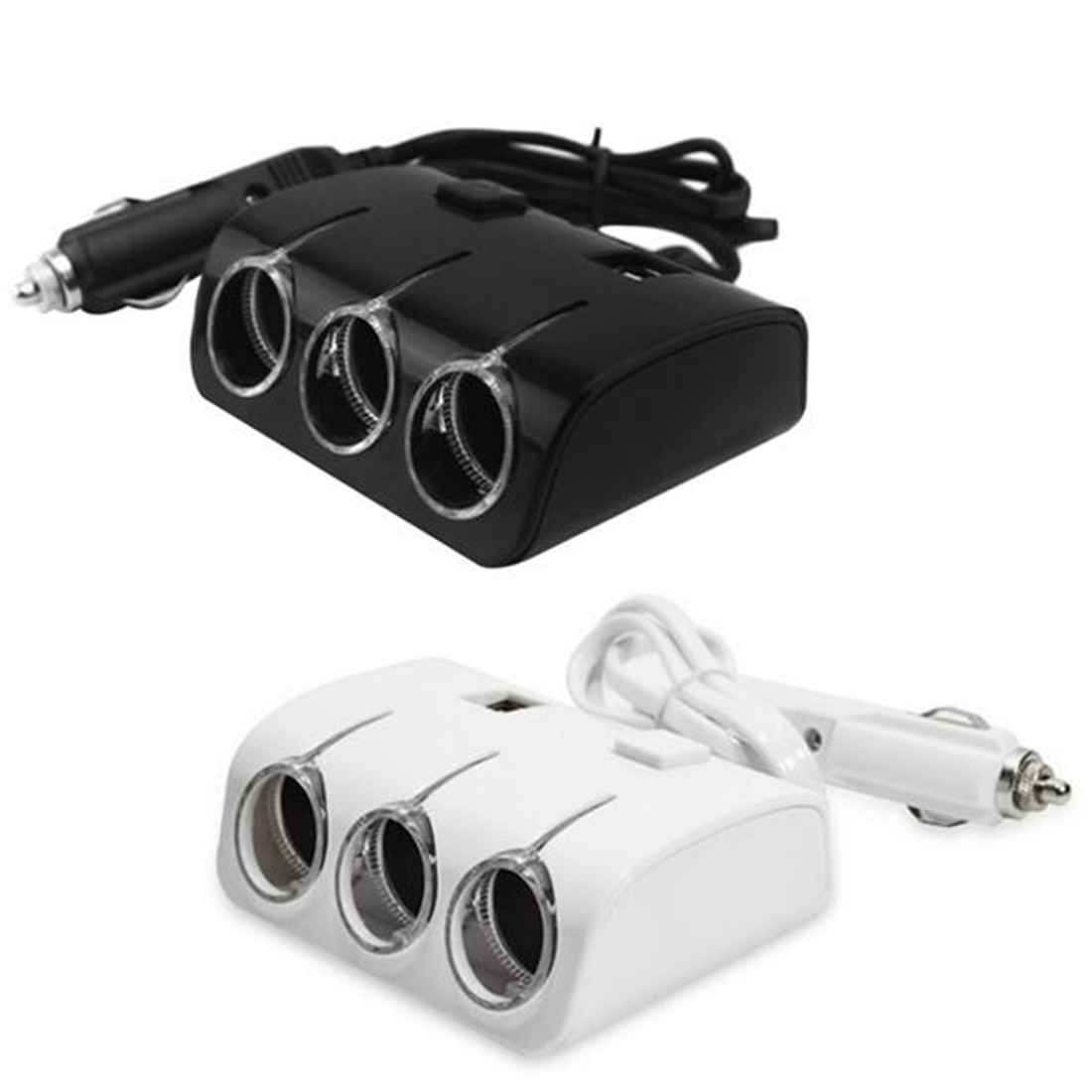 3Sockets 120W Autos Cigarette Lighter Splitter 2Usb Ports Charger Adapter With Switch Car Accessory 3Sockets 120W Autos Cigarette Lighter Splitter 2Usb Ports Charger Adapter With Switch Car Accessory