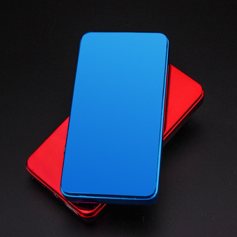 2PCS/LOT Extra Thin Metal Shining Electronic Lighter USB Rechargeable Electronic Cigarette Lighter