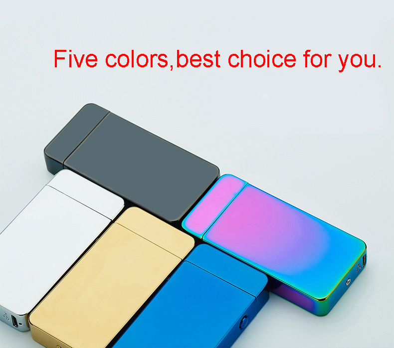 Navpeck 10pcs/lot New Fashion and Hot Selling USB Electric Dual Arc Metal Flameless Torch Rechargeable Windproof Lighter