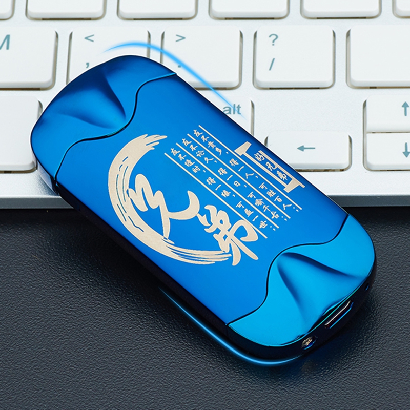 Creative Shaking Double Ignition Chargeable Thin USB Electronic Cigarette Lighter Creative Shaking Double Ignition Chargeable Thin USB Electronic Cigarette Lighter