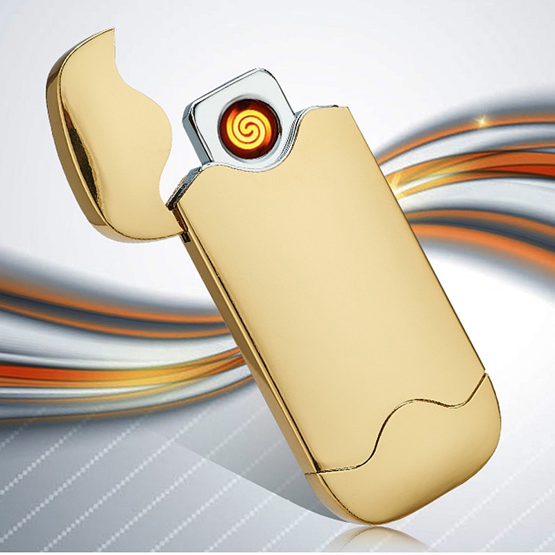 Creative Shaking Double Ignition Chargeable Thin USB Electronic Cigarette Lighter Creative Shaking Double Ignition Chargeable Thin USB Electronic Cigarette Lighter