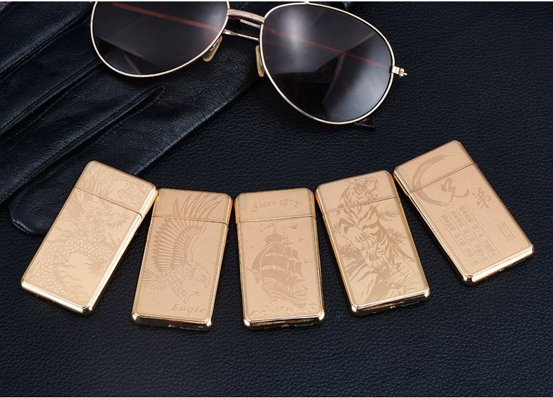 Metal Wind-proof Personality of Ultra-thin USB Charging Cigar Lighter Metal Wind-proof Personality of Ultra-thin USB Charging Cigar Lighter