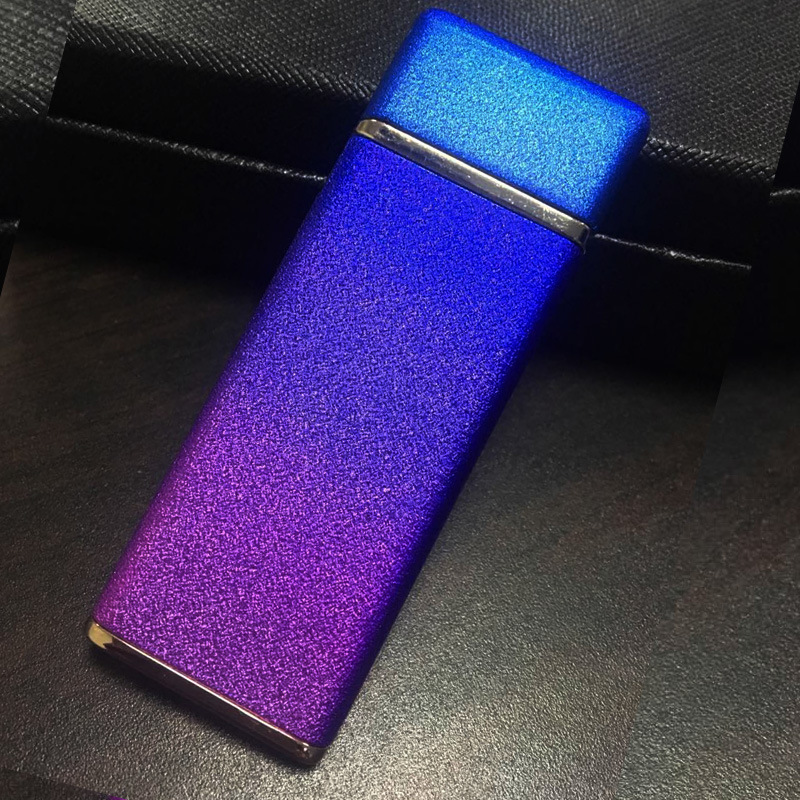 2PCS/LOT Ultra Thin USB Rechargeable Lighter Personalized Windproof Metal Electronic Cigarette Lighter 2PCS/LOT Ultra Thin USB Rechargeable Lighter Personalized Windproof Metal Electronic Cigarette Lighter