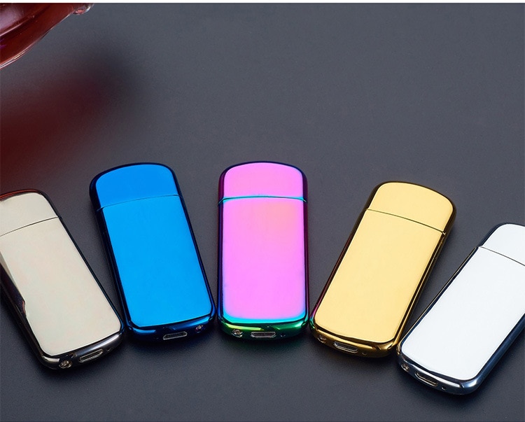 2PCS/LOT New Flip Cover Environmental Protection Dual-sided USB Rechargeable Cigarette Lighter 2PCS/LOT New Flip Cover Environmental Protection Dual-sided USB Rechargeable Cigarette Lighter