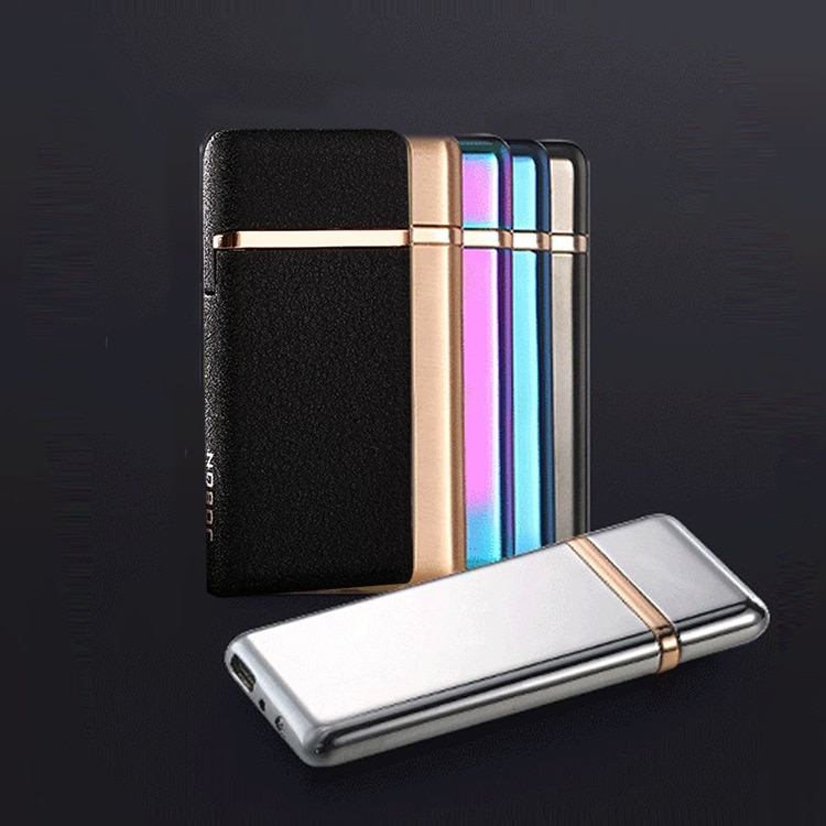 10pcs/lot whole USB rechargeable lighter double sided windproof metal lighters with box smoking smoke tool 10pcs/lot wholesale USB rechargeable lighter double sided windproof metal lighters with gift box smoking smoke tool