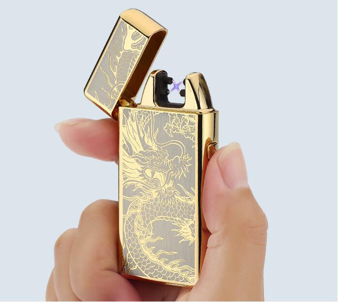 Multicolor Cigarette lighter Electric Arc Windproof Rechargeable Flameless No Gas Metal USB LIGHTER Smoking 1pcs Multicolor Cigarette lighter Electric Arc Windproof Rechargeable Flameless No Gas Metal USB LIGHTER Smoking Accessories