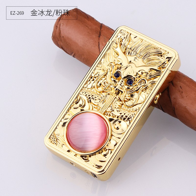 Creative Decorated with Crystal Electronic Cigarette Lighter Rechargeable Electronic USB Lighters Creative High Quality Decorated with Crystal Electronic Cigarette Lighter Rechargeable Electronic USB Lighters