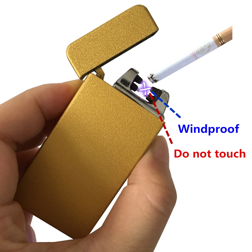 Newest Metal Windproof Electronic Lighters Charging Double Arc USB Charge Plasma Lighter Electric Pulse for men Pipe Cigarette Newest Metal Windproof Electronic Lighters Charging Double Arc USB Charge Plasma Lighter Electric Pulse for men Pipe Cigarette