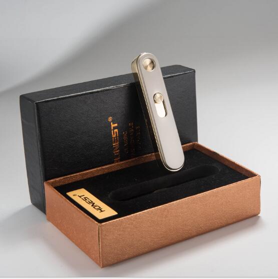 Honest Metal rechargeable USB electronic rechargeable lighter men’s package Honest Metal rechargeable USB electronic rechargeable lighter men's gift package