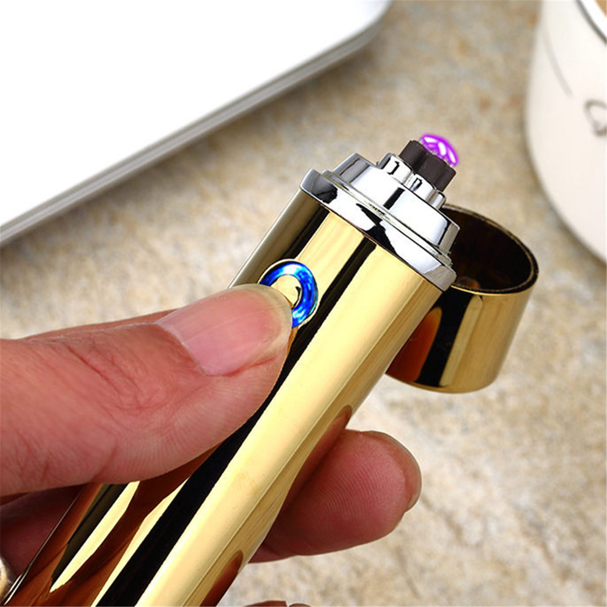6 Colors Electronic Cigarette Lighter USB Rechargable Windproof Electric Double Arc Pulse Smoking Lighters Torch Gifts for Men 6 Colors Electronic Cigarette Lighter USB Rechargable Windproof Electric Double Arc Pulse Smoking Lighters Torch Gifts for Men