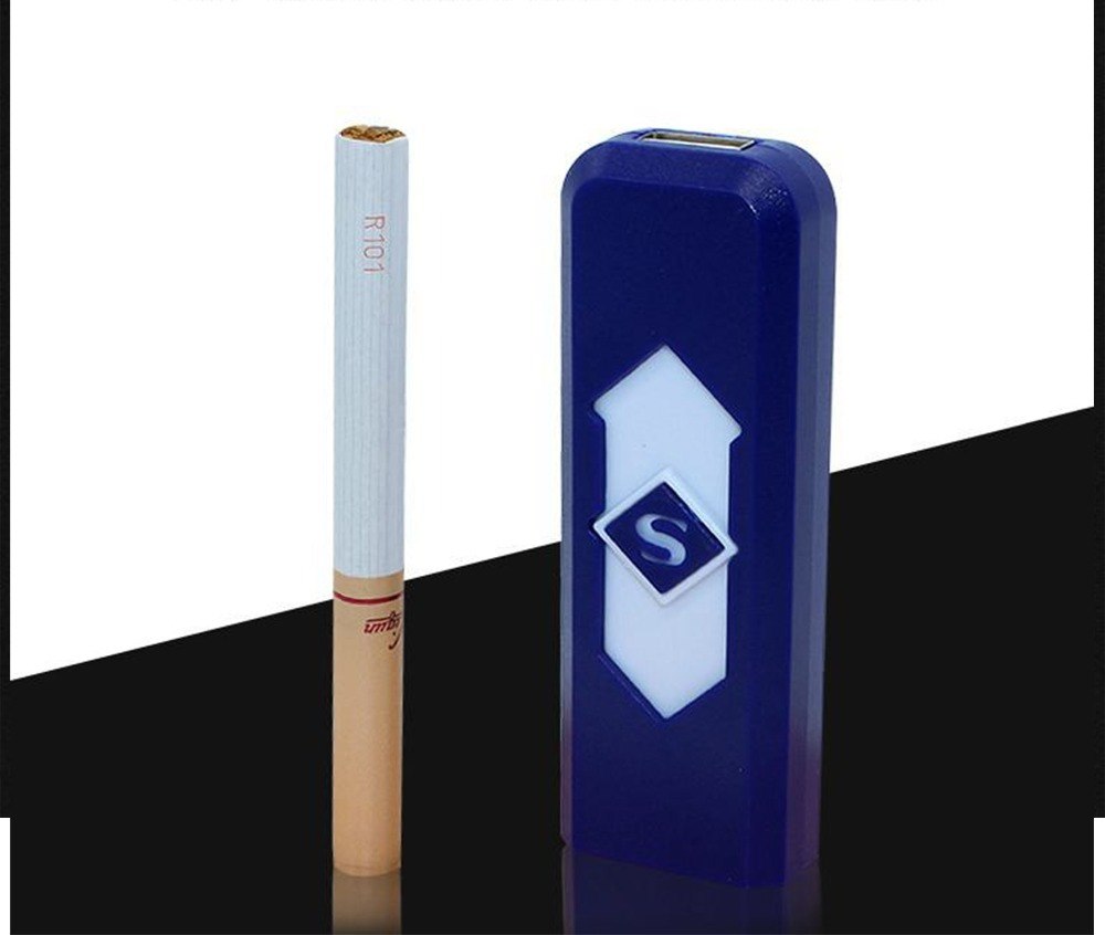 Creative Small Rechargeable USB Windproof Flameless Electric Cigarette lighter Electronic Charging Push Smokeless Super Lighters Creative Small Rechargeable USB Windproof Flameless Electric Cigarette lighter Electronic Charging Push Smokeless Super Lighters