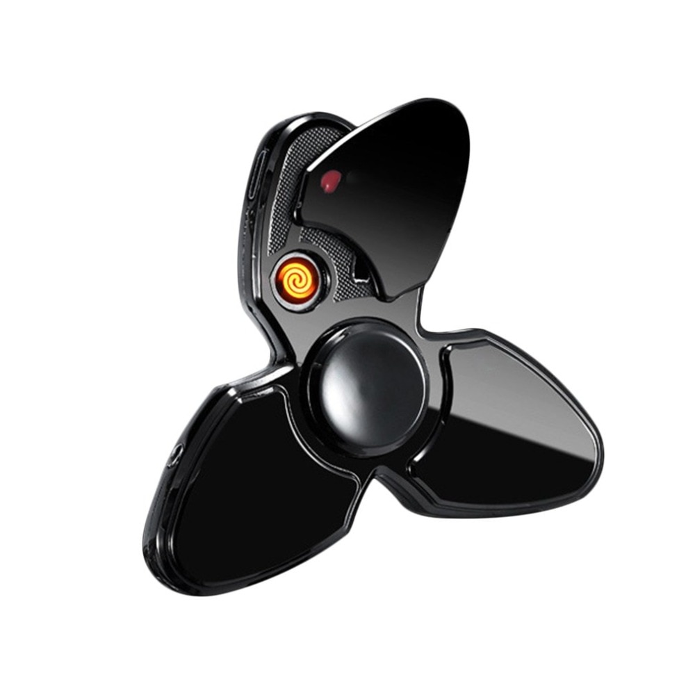 Trefoil Fingertip Gyro Rotate Electronical Cigarette Lighter Slim Windproof Cigar Lighter USB Rechargeable Charging Lighter Trefoil Fingertip Gyro Rotate Electronical Cigarette Lighter Slim Windproof Cigar Lighter USB Rechargeable Charging Lighter