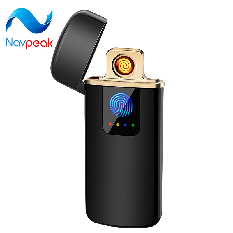 Navpeak Cigarette Lighters Whole Fingerprint Touch Sensor Cigarette Lighter Rechargeable USB Metal Pulse USB lighters Navpeak Cigarette Lighters Wholesale Fingerprint Touch Sensor Cigarette Lighter Rechargeable USB Metal Pulse USB lighters