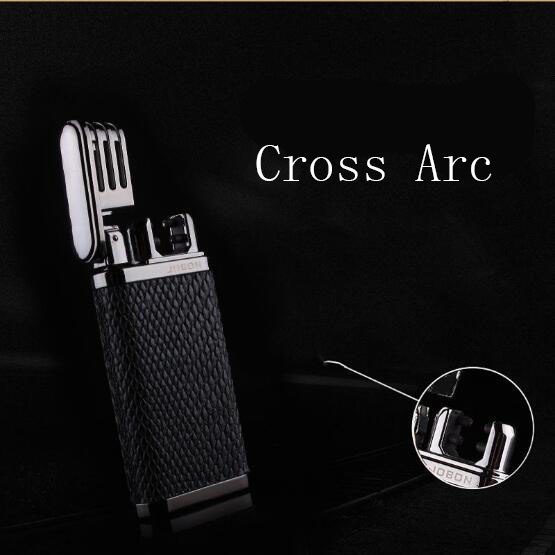 JOBON Hight quality cross arc lighter USB rechargable electric lighter men’s origin package JOBON Hight quality cross arc lighter USB rechargable electric lighter men's gift origin package