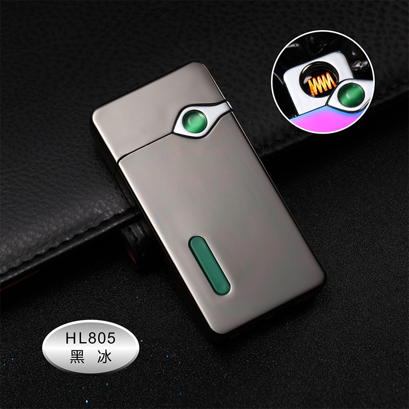 Ultra-thin Windproof Electric Heating USB Rechargeable Cigarette Lighter Ultra-thin Windproof Electric Heating USB Rechargeable Cigarette Lighter