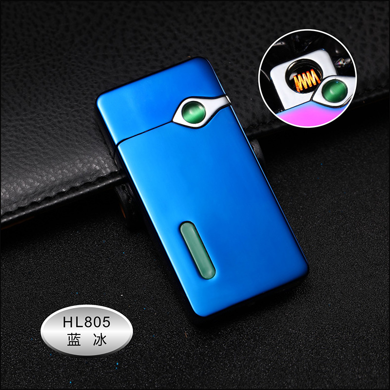 Ultra-thin Windproof Electric Heating USB Rechargeable Cigarette Lighter Ultra-thin Windproof Electric Heating USB Rechargeable Cigarette Lighter