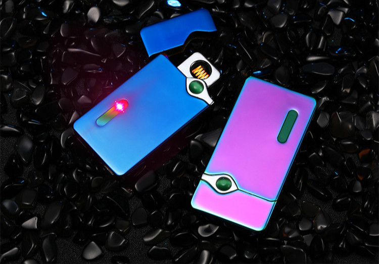 Ultra-thin Windproof Electric Heating USB Rechargeable Cigarette Lighter Ultra-thin Windproof Electric Heating USB Rechargeable Cigarette Lighter