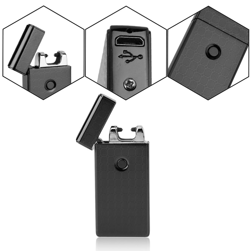 High Quailty Double fire Cross Double Arc Lighter Case USB Pulse Windproof Lighters Electronic Metal Men Cigarette lighter High Quailty Double fire Cross Double Arc Lighter Case USB Pulse Windproof Lighters Electronic Metal Men Cigarette lighter