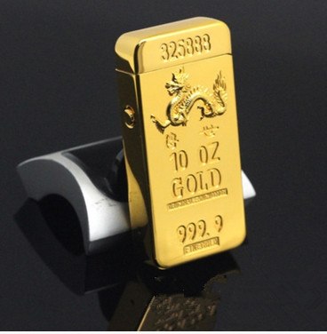 Gold Bar Pulsed ARC Windproof Electronic Rechargable USB Flameless lighter High Quality Gold Bar Pulsed ARC Windproof Electronic Rechargable USB Flameless lighter