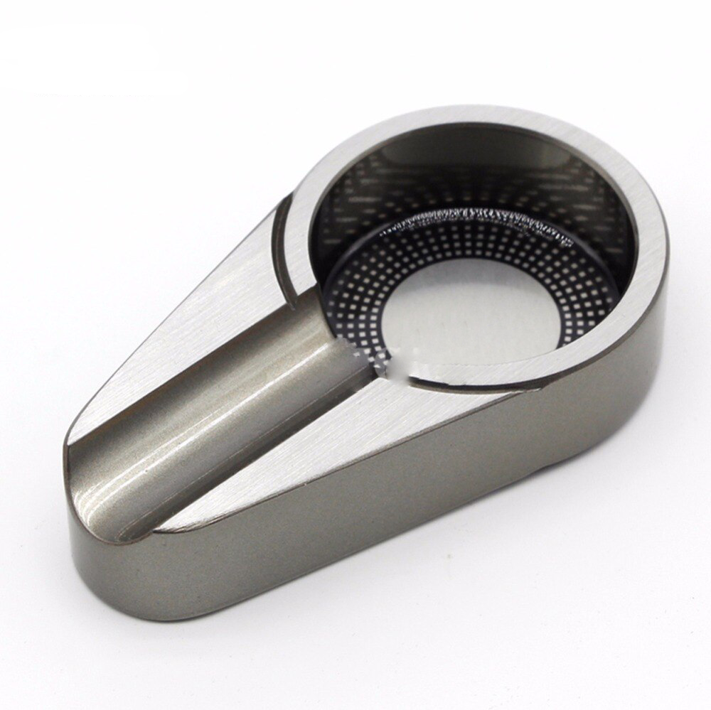 GALINER Travel Aluminium Alloy Metal Cigar Travel Ashtray Silver Silver