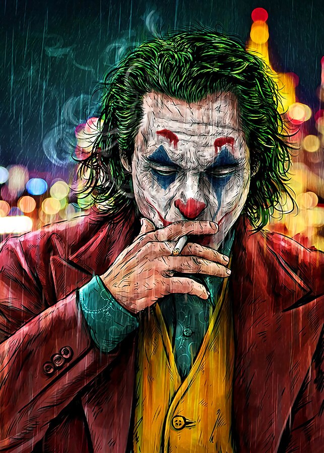 Graffiti Art Film Joker Roken Canvas Schilderij Wall Art Posters En Prints Voor Woonkamer Muur Pictures Home Wanddecoratie Graffiti Art Film Joker Roken Canvas Schilderij Wall Art Posters En Prints Voor Woonkamer Muur Pictures Home Wanddecoratie