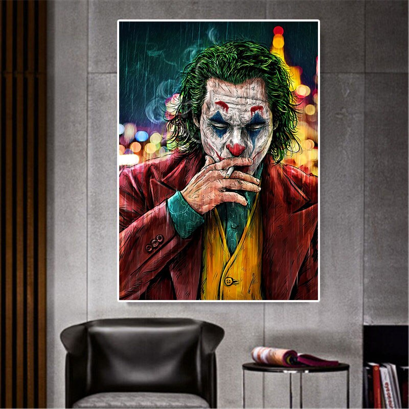 Graffiti Art Film Joker Roken Canvas Schilderij Wall Art Posters En Prints Voor Woonkamer Muur Pictures Home Wanddecoratie Graffiti Art Film Joker Roken Canvas Schilderij Wall Art Posters En Prints Voor Woonkamer Muur Pictures Home Wanddecoratie