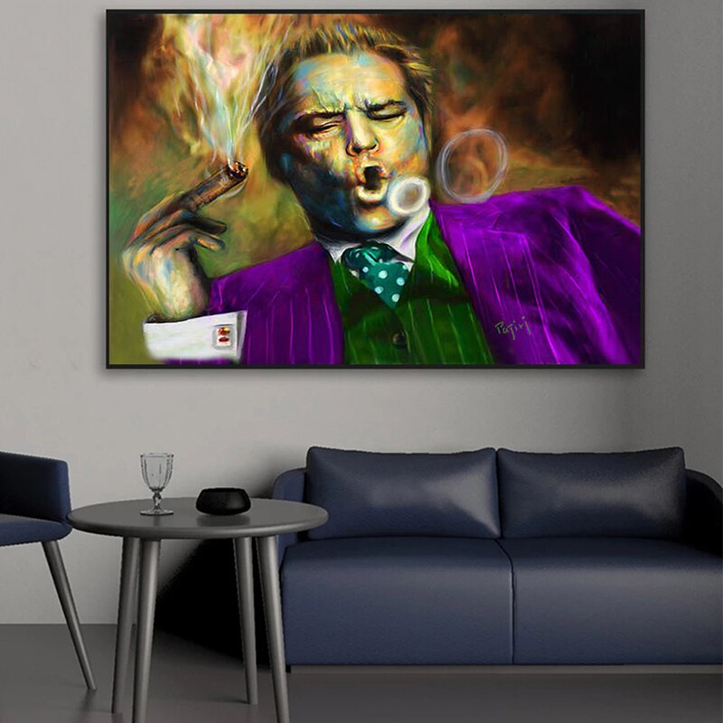 De Jack Nicholson Joker Schurk Rokende Sigaar Canvas Schilderen Movie Poster En Print Wall Art Pictures Cuadros Voor Woonkamer De Jack Nicholson Joker Schurk Rokende Sigaar Canvas Schilderen Movie Poster En Print Wall Art Pictures Cuadros Voor Woonkamer