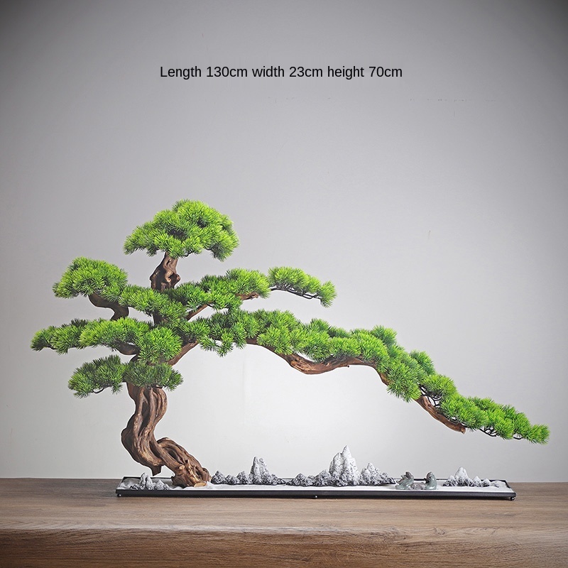 Carving Crafts Artificial Greeting Pine New Chinese Style Hotel Living Room Villa Courtyard Modeling Bonsai Carving Crafts Artificial Greeting Pine New Chinese Style Hotel Living Room Villa Courtyard Modeling Bonsai