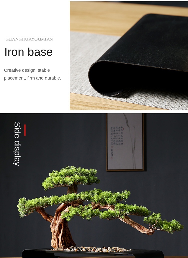 Artificial Greeting Pine Bonsai Decoration Living Room Office Desk Surface Panel Green Plant Solid Wood Root Decorations Artificial Greeting Pine Bonsai Decoration Living Room Office Desk Surface Panel Green Plant Solid Wood Root Decorations