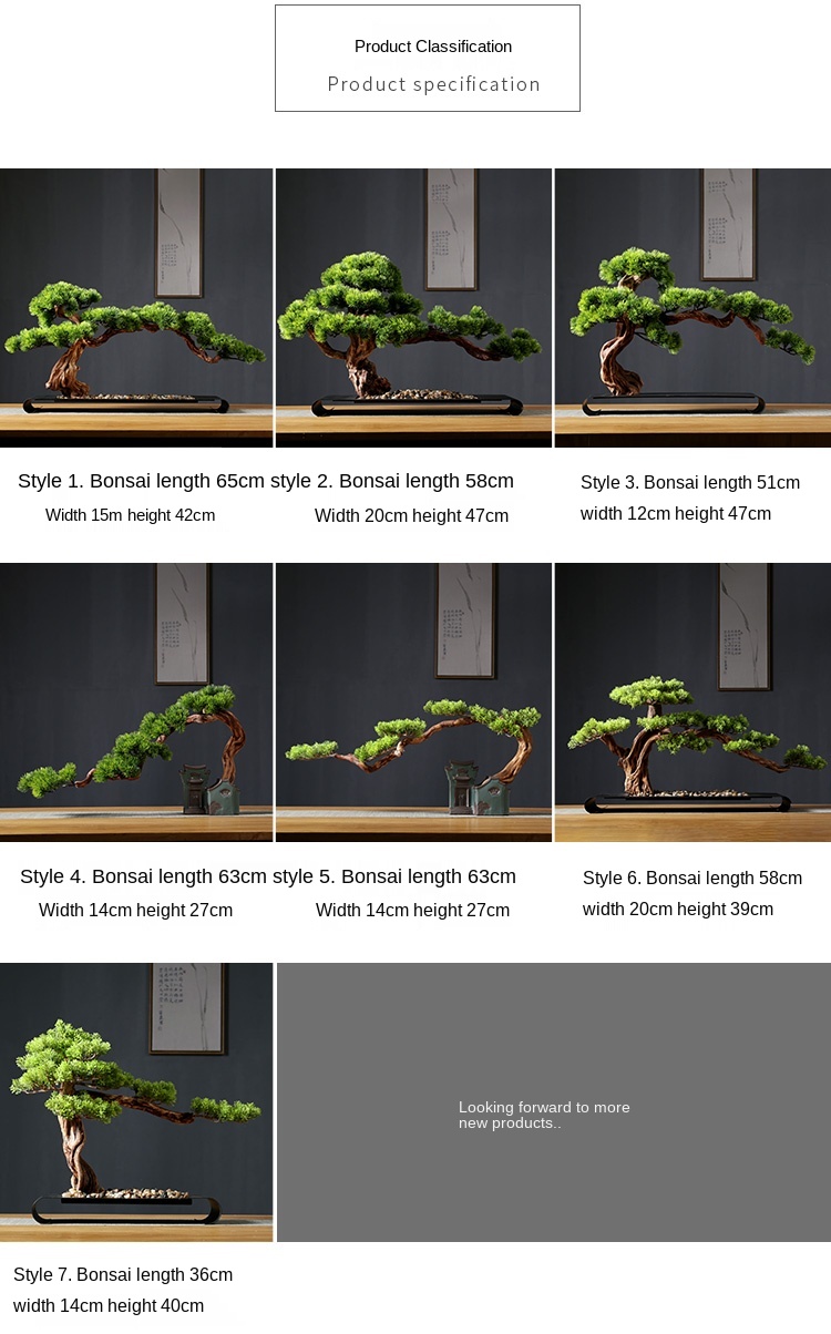 Artificial Greeting Pine Bonsai Decoration Living Room Office Desk Surface Panel Green Plant Solid Wood Root Decorations Artificial Greeting Pine Bonsai Decoration Living Room Office Desk Surface Panel Green Plant Solid Wood Root Decorations