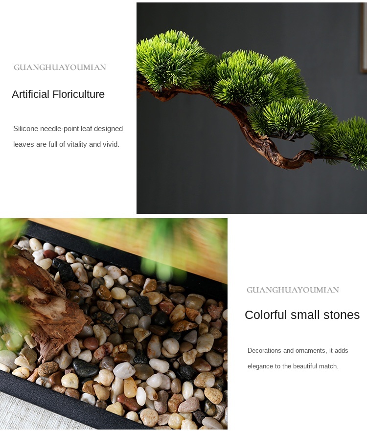 Artificial Greeting Pine Bonsai Decoration Living Room Office Desk Surface Panel Green Plant Solid Wood Root Decorations Artificial Greeting Pine Bonsai Decoration Living Room Office Desk Surface Panel Green Plant Solid Wood Root Decorations