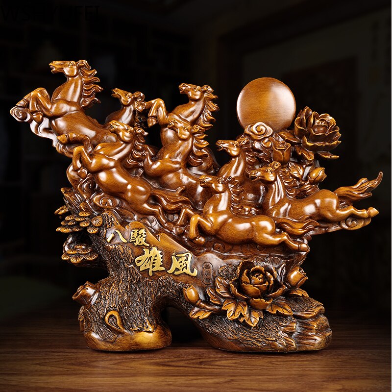 Chinese Style Lucky Eight Horses Resin Auspicious Gifts Home Crafts Living Room Study Desk Ornaments Statue Housewarming Gifts Chinese Style Lucky Eight Horses Resin Auspicious Gifts Home Crafts Living Room Study Desk Ornaments Statue Housewarming Gifts