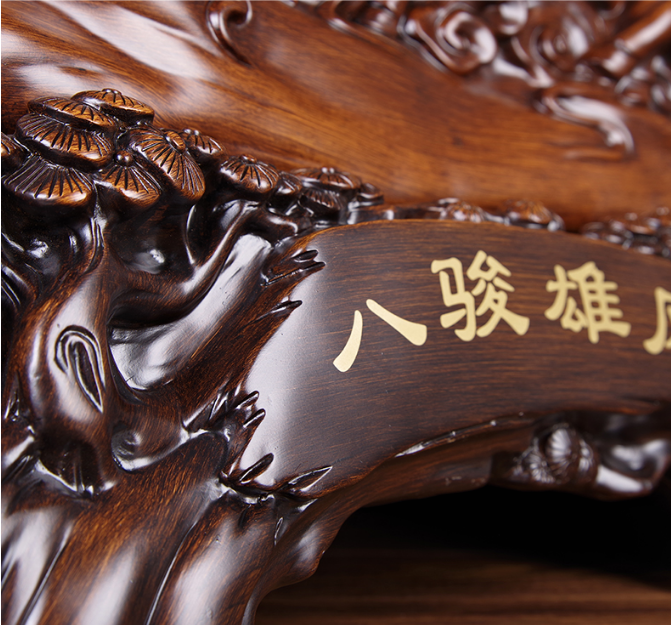 Chinese Style Lucky Eight Horses Resin Auspicious Gifts Home Crafts Living Room Study Desk Ornaments Statue Housewarming Gifts