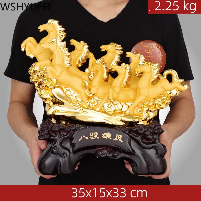 Chinese Style Lucky Eight Horses Resin Auspicious Gifts Home Crafts Living Room Study Desk Ornaments Statue Housewarming Gifts Chinese Style Lucky Eight Horses Resin Auspicious Gifts Home Crafts Living Room Study Desk Ornaments Statue Housewarming Gifts