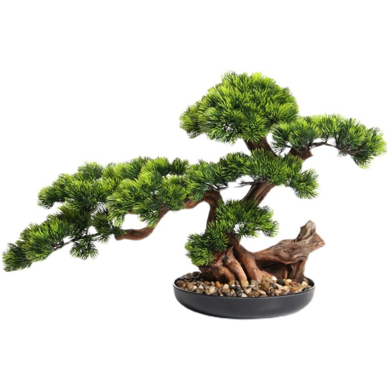 Artificial Green Plant Welcoming Pine Bonsai Office Decoration New Chinese Style Hall Hallway Decorations Hotel Opening Gift Artificial Green Plant Welcoming Pine Bonsai Office Decoration New Chinese Style Hall Hallway Decorations Hotel Opening Gift