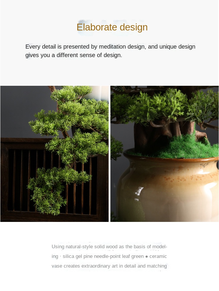 Artificial Green Plant Welcoming Pine Bonsai Office Decoration New Chinese Style Hall Hallway Decorations Hotel Opening Gift