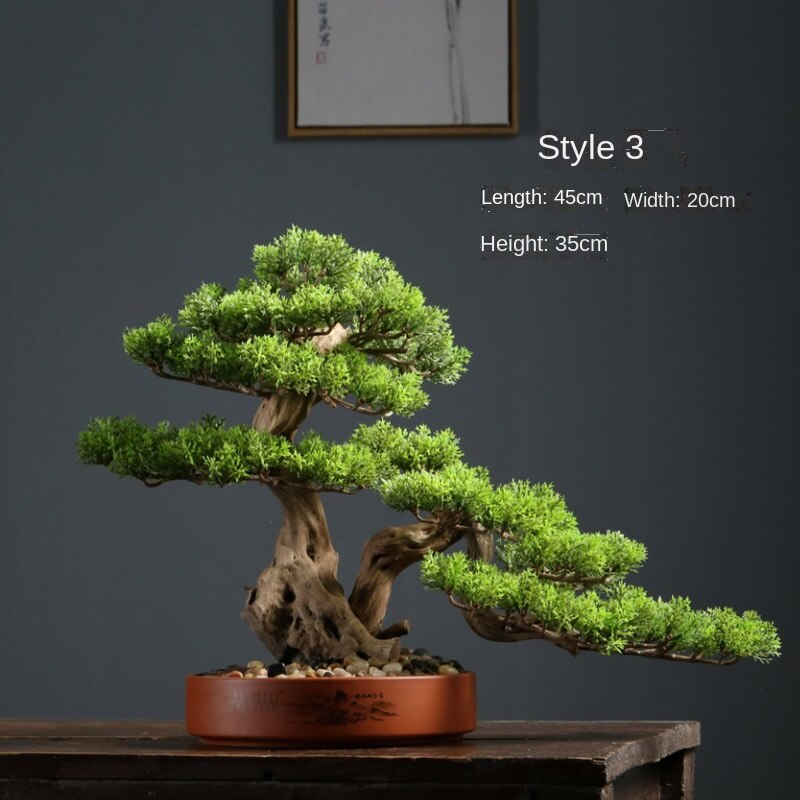 Artificial Green Plant Welcoming Pine Bonsai Office Decoration New Chinese Style Hall Hallway Decorations Hotel Opening Gift Artificial Green Plant Welcoming Pine Bonsai Office Decoration New Chinese Style Hall Hallway Decorations Hotel Opening Gift
