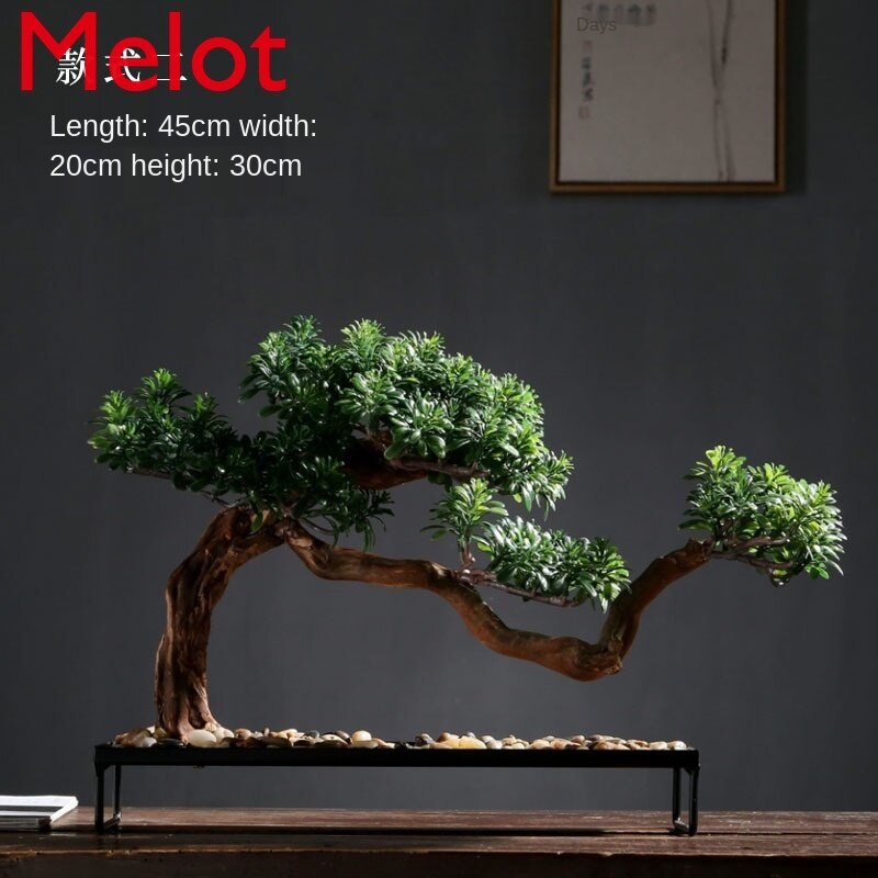 Solid Wood Root Decorations Artificial Greeting Pine New Chinese Style Bonsai Decoration Living Room Entrance Home Greenery Solid Wood Root Decorations Artificial Greeting Pine New Chinese Style Bonsai Decoration Living Room Entrance Home Greenery