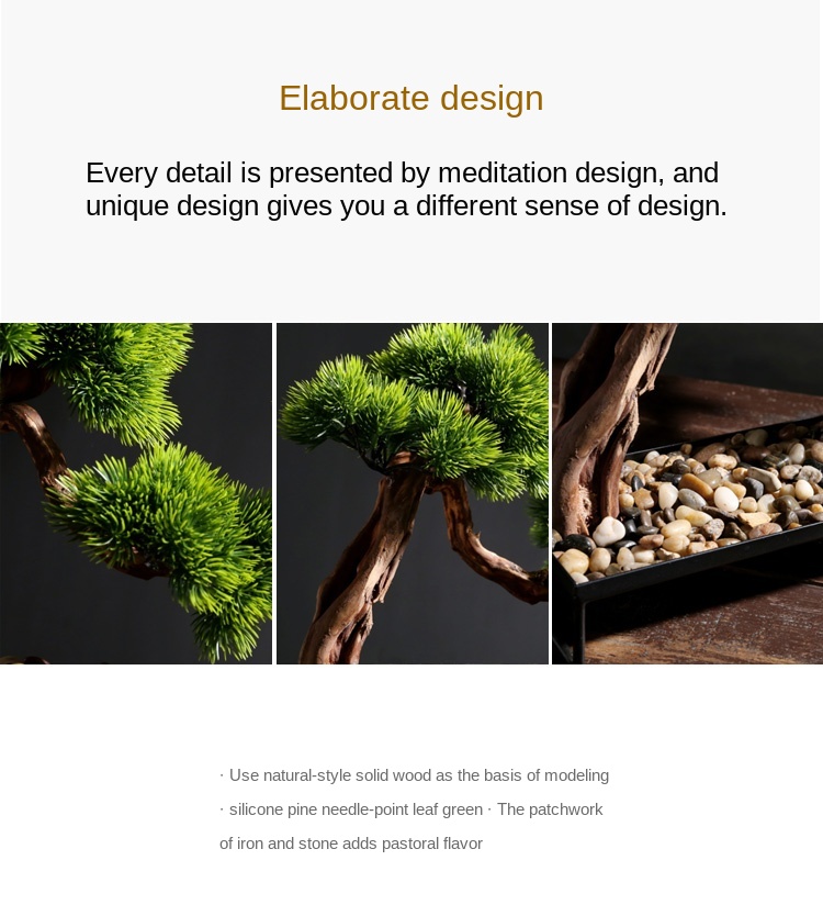 Solid Wood Root Decorations Artificial Greeting Pine New Chinese Style Bonsai Decoration Living Room Entrance Home Greenery