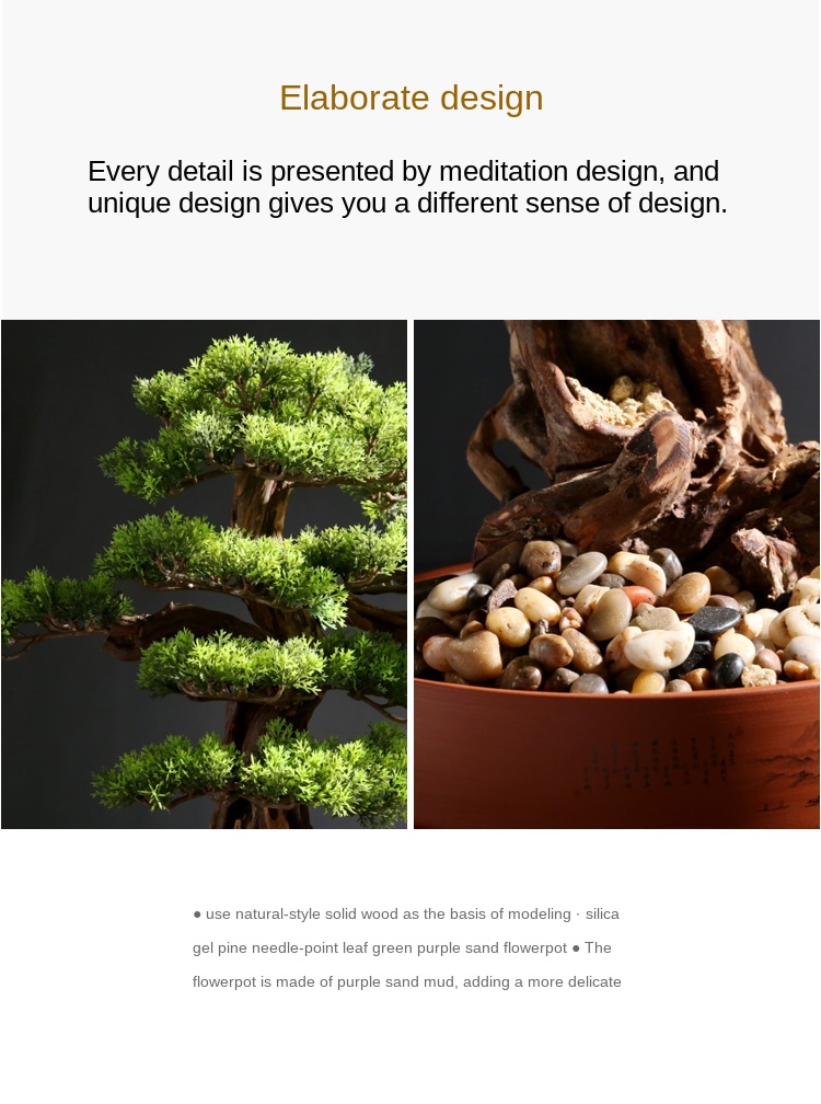 Solid Wood Root Decorations Artificial Greeting Pine New Chinese Style Bonsai Decoration Living Room Entrance Home Greenery